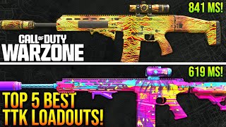 WARZONE New TOP 5 BEST TTK META LOADOUTS After Update WARZONE Fastest TTK Weapons [upl. by Hinman]