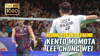 When the Rising star Challenge the Legend  Kento Momota vs Lee Chong Wei FullHD1080p [upl. by Oralie]