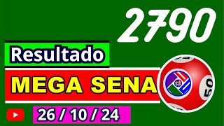 Megasena 2790  Resultado da Mega Sena de hoje Concurso 2790 [upl. by Ojyram841]