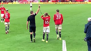 DRAMATIC scenes after United star is sent off after scoring winner against LIVERPOOL [upl. by Veats]