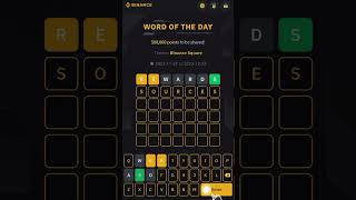 WORD OF THE DAY  7LETTERS  THEME BINANCE SQUARE  30NOVEMBER2023 [upl. by Linkoski]