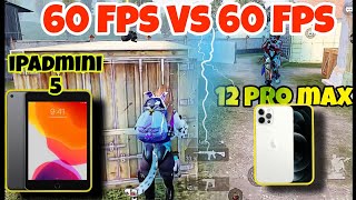 iPadmini 5 Vs iPhone 12 Pro Max 🔥🥵 60 Fps Vs 60 Fps Who will Win TDMpubgmobile youtube bgmi [upl. by Helman]