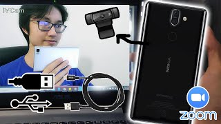 How to use Phone as a webcam via USB Method [upl. by Charron]