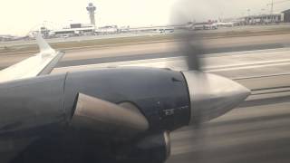 Great Lakes Beech1900D Engine View LAXVIS Pt24 [upl. by Eeldivad]