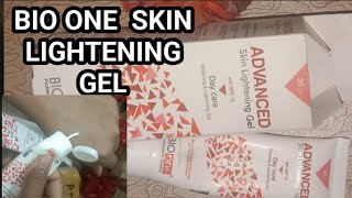 BIO ONE ADVANCED SKIN LIGHTENING GEL reviewBEST GEL FOR oilyCombination SKINDAY CARE [upl. by Casta564]