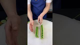 Top Knife Skills Great At Cutting Cucumbers foodcarving fruit vegetablecarving [upl. by Suirtemed]