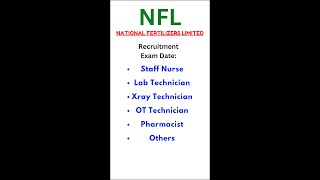 NFL Exam Date 2024  NFL Recruitment 2024  NFL LAB TECHNICIAN OT TECHNICIAN NURSE PHARMACIST [upl. by Darlleen]