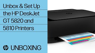 Unboxing and Setting Up the HP DeskJet GT 5820 and 5810 Printers  HP Printers  HP Support [upl. by Bensen]