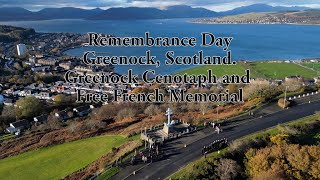 Remembrance Day Greenock Scotland At the Wellpark and the Lyle Hill 4K [upl. by Arhna115]