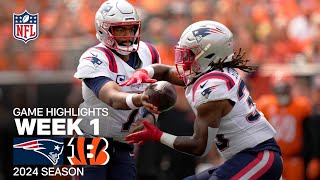 New England Patriots vs Cincinnati Bengals Game Highlights  NFL 2024 Season [upl. by Scharaga]