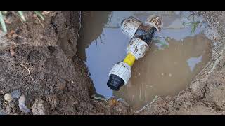 How to cap off underground plastic water pipe [upl. by Surtemed]