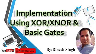 implement using XORXXNOR gate amp basic gates dineshkvm kec101 kec201 aktuexampreparation [upl. by Sleinad]