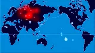 A TimeLapse Map of Every Nuclear Explosion Since 1945 in 3 minutes [upl. by Jedthus95]