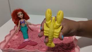 Little Mermaid and magic sand activity Fun sensory learning for kids [upl. by Adleme337]