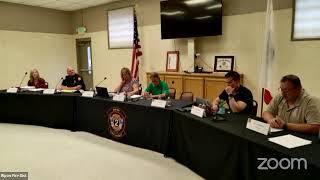 Ripon Consolidated Fire Districts Monthly Board Meeting [upl. by Aloap]