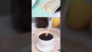 Disposable Bamboo amp Wood Coffee Stick Use：Perfect Stir Every Timecoffee bamboo sustainableliving [upl. by Eirrem]