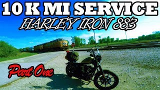 10K Mile Service  Harley Iron 883  Part One [upl. by Arvad94]