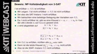 13 NPVollständigkeit Das Problem 3SAT Das Problem COLOR Polynomialität der Reduktion [upl. by Nylessej]