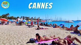 Stunning 4K Beach Walk in Cannes Croisette  September 2023 Escape 🏖️ [upl. by Airahcaz]