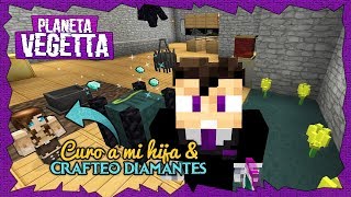 CURAMOS A MI HIJA Y COMO CRAFTEAR DIAMANTES  PLANETA VEGETTA 70 [upl. by Small]