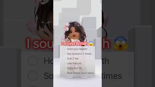 I sound so WEIRD 😱💞 roblox [upl. by Akimas]