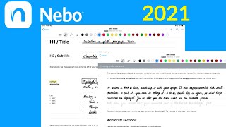 Handwriting to text conversion with NEBO ALL TIPS TRICKS amp FEATURES [upl. by Lashonde]