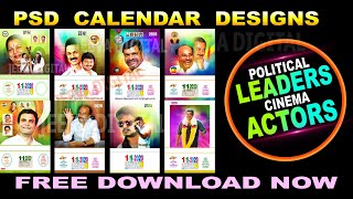 Daily Calendar  PSD Designs  Adobe Photoshop  Leaders amp Actors  Adobe Photoshop  Jeeva NMR [upl. by Mahtal]