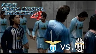 Pro Evolution Soccer 4  Lazio vs Juventus OPTION FILE SHOWCASE  NO MODS [upl. by Avivah]