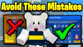 Avoid These MISTAKES In The Sticker Update  Bee Swarm Simulator [upl. by Cristian]