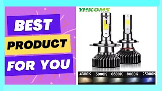 YHKOMS 80W 14000LM Car Headlight  H4 H7 H1 LED H8 H9 H11 4300K 5000K 6500K 8000K 25000K Headlights [upl. by Torp]