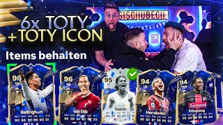 OMG 6x TOTY  TOTY ICON GEZOGEN 😱 Das HEFTIGSTE TOTY Pack Opening 😍 EA FC 24 [upl. by Ateuqal]