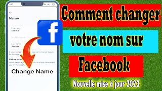 Comment changer votre nom sur le profil Facebook nouvelle mise à jour 2023 [upl. by Lilas]