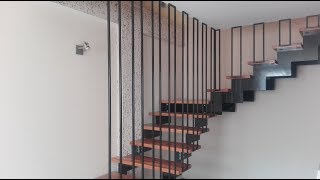 Модульная металлическая лестница с декоративным ограждением metal stairs [upl. by Arraes]