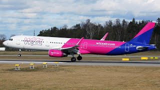 Wizz Air Airbus A321 Landing at Gdansk 4K [upl. by Jessica1]