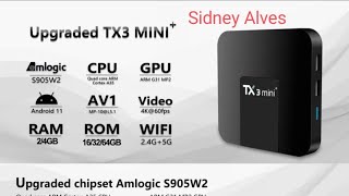 Tv Box Tanix Tx3 Mini Android 11 Amlogic 216G apresentação [upl. by Nhepets341]