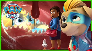 Mighty Twins save Mayor Goodway inside a Giant Eel  PAW Patrol  Cartoons for Kids Compilation [upl. by Mchale]