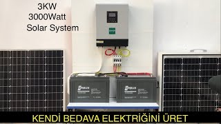 ELEKTRİK PARASI ÖDEMEYE SON GÜNEŞ ENERJİ SİSTEMİYLE ELEKTRİK BEDAVA [upl. by Attenyt]