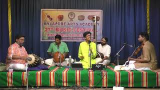 Dhanush Anantharaman  Mylapore Arts Academy  27th Music Festival  221024 Tuesday 630 pm [upl. by Abih659]