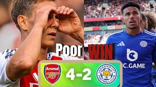 PL Reaction Arsenal edges Leicester City  42 [upl. by Bred190]