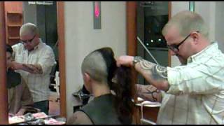 Head shave for Royal Marsden cancer campaign  Mands goes bald [upl. by Llerod]