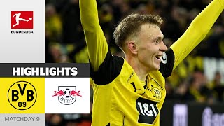 Dortmund Turns The Game Around  Borussia Dortmund  RB Leipzig 21  Highlights  Matchday 9 [upl. by Natanoj924]