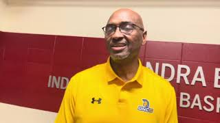 IUBB postgame QampA UNCG head coach Mike Jones [upl. by Renba]