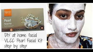 DIY Facial at Home VLCC Pearl Facial Kit Step By Step [upl. by Adalheid]