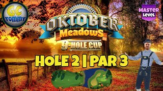 Master QRFR Hole 2  Par 3 HIO  Oktober Meadows 9hole cup Golf Clash Guide [upl. by Tomlin154]