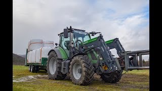 Fetching Bales  Fendt 516  ProfiPlus  Silage 2017  Grass 2017 [upl. by Eadahc]