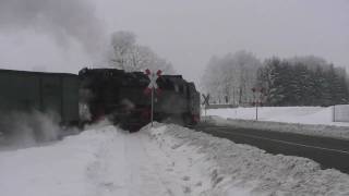 HD 99 7240 der HSB mit dem Quedlinburger Brocken Express und viel Gepfeife nahe Benneckenstein [upl. by Gavrah]