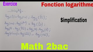 fonction logarithmemath 2bac [upl. by Nnav]