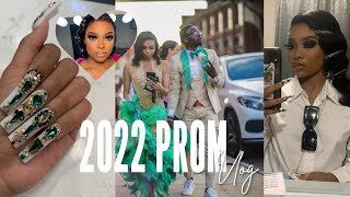 PROM VLOG  GRWM 2022 SENIOR Year hectic ASF but LIT ASF  Hair Nails Makeup Photo shoots amp MORE [upl. by Burlie230]