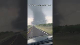 Tornado in Texas caught on camera by sheriff in Sterling County [upl. by Gerhardt]