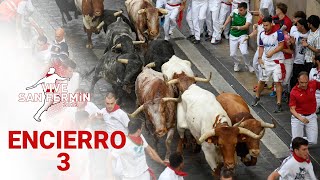 TERCER ENCIERRO de San Fermín 2023  Toros de Cebada Gago [upl. by Rehpinnej556]